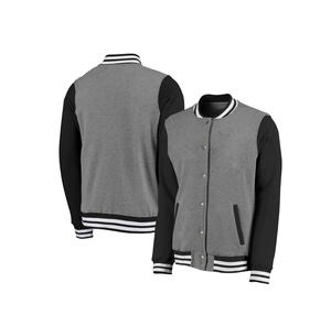 Vestes universitaires personnalisées de haute qualité avec manches en cuir, broderie noire, pour couple, veste de baseball pour homme, veste Letterman - Product Image 4