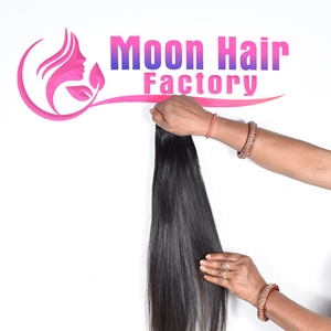 Extensiones de Cabello Humano Virgen de la Mejor Calidad 100%, Cabello Brasileño Liso, Color Negro Natural, Remy, Doble Trama - Product Image 3