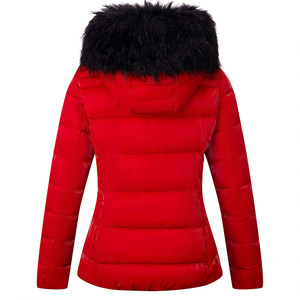 Veste matelassée brillante pour femme, coupe-vent, respirante, avec fermeture éclair, en polyester épais, personnalisable OEM/ODM - Product Image 5
