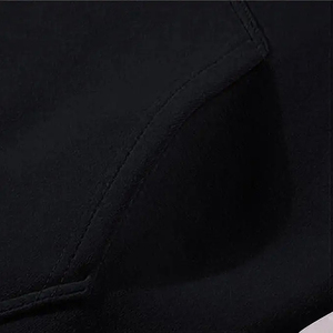 Sudadera con Capucha Unisex Negra y Gris, Manga Larga, Informal, de Color Sólido, con Cordón Ajustable y Bolsillos Laterales, para Otoño - Product Image 4