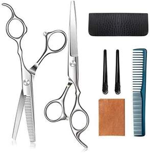 Ciseaux de coiffure personnalisés à faible MOQ, revêtement en titane, ensemble de ciseaux de coupe professionnels pour la coiffure - Product Image 1