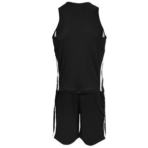 Ensemble de maillot de basket-ball noir pour homme, débardeur sans manches avec panneaux latéraux en mesh, respirant, séchage rapide, polyester, vêtements de sport d'été - Product Image 6