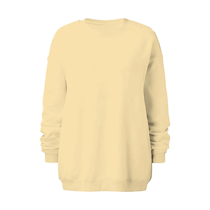 Women Oversized Solid Color Drop-Shoulder Sweatshirt Long Sleeve O-Neck Knitted Cotton Breathable Winter Wear - Product Image 6