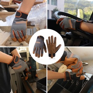 Guantes de Conducción Unisex de Cuero Reflejante de Alta Resistencia, Impermeables, Antideslizantes, Transpirables, Cálidos y Gruesos, con Dedos Completos - Product Image 4