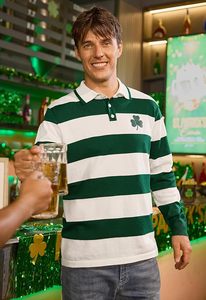 Chemises polo pour hommes pour la Saint-Patrick, chemise classique irlandaise à manches longues et col (S-3XL) - Product Image 4