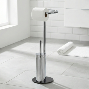 Support de papier toilette en métal à plusieurs niveaux, finition nickel, design moderne, accessoire de salle de bain, fabrication taïwanaise (MIT OEM) - Product Image 3