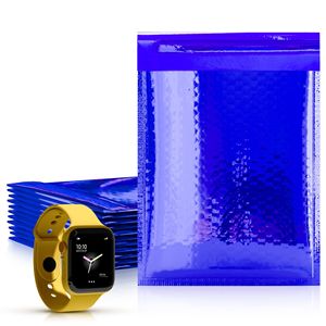 Bleu métallisé 6.5X9 pouces enveloppes à bulles enveloppes rembourrées étanches 10 Pack choses fragiles expédition feuille sacs d'expédition - Product Image 1