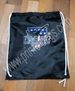 Wholesale Bulk Promotional Custom Printed Dot Luxury Shoe Sports Gym Waterproof Foldable Soft <b>Drawstring</b> Polyester 210D 30-40L - Product Image 3