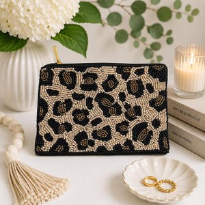 ALI FASHION ART Pochette à monnaie carrée en coton blanc, légère, faite à la main, ornée de fleurs perlées, avec fermeture éclair, cadeau de fête, artisanat - Product Image 4