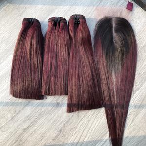 Trama de cabello humano vietnamita de alta calidad, cabello liso Ombre, precio de cabello sin procesar, paquete Genius de alta definición - Product Image 1