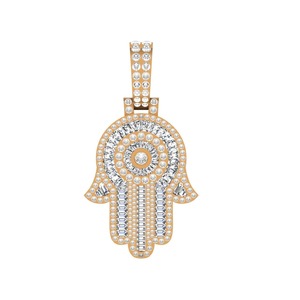 D'VINS JEWELS Custom Made VVS Lab Diamond Iced Letter Charm <b>Pendants</b> 14K <b>Solid</b> <b>Gold</b> Material IGI Certified Unisex Hip Hop Best - Product Image 2