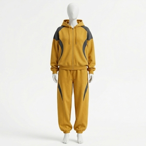 Custom Men's Cotton Sportswear Suit Vintage Winter Athletic Tracksuit - Product Image 1