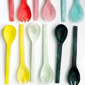 Cuillère de service TCE de luxe en résine artisanale, réutilisable et écologique, couverts décoratifs haut de gamme, vaisselle personnalisable pour la maison et la salle à manger - Product Image 1