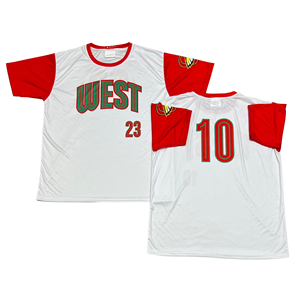 Camiseta de Béisbol Sublimada con Diseño Personalizado OEM, Transpirable, con Logotipo del Equipo, Nombre y Número, 100% Poliéster, Cuello Redondo, para Entrenamiento - Product Image 4