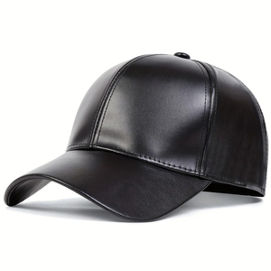 High-Quality Suede Leather Cap Classic Fall Fashion Men's Vintage Genuine Leather Newsboy Cap Retro <b>Flat</b> <b>Hat</b> - Product Image 1