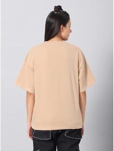 เสื้อยืดโอเวอร์ไซส์ผู้หญิงแฟชั่นสำหรับฤดูร้อน ผ้าคอตตอนผสมสแปนเด็กซ์ 190 กรัม ระบายอากาศได้ดี คุณภาพสูง แขนสั้น สไตล์ริเวท - Product Image 2