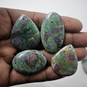Piedras Preciosas de Rubí Zoisita 100% Naturales, de Formas Mixtas, con Cambio de Color, Certificadas por Terceros, para la Fabricación de Joyas, Piedras Sueltas al por Mayor - Product Image 2