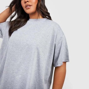 T-shirt pour femme à col rond avec impression de logo, manches courtes, coupe classique, couleur unie, tissu jersey 100% coton, décontracté pour l'été - Product Image 3