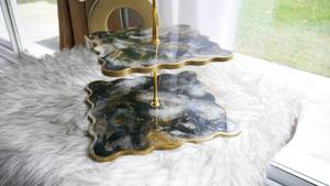 ฐานวางเค้กเรซิ่นตกแต่งเคลือบเงาสำหรับงานอีเว้นท์ - Product Image 4