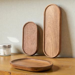 Japanese Style Solid Wood Serving Tray Oval & <b>Rectangle</b> Decorative Trays for <b>Coffee</b> <b>Table</b> Tea Tray - Product Image 2