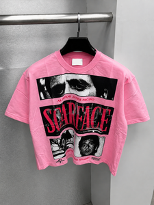Camiseta Gráfica Vintage Oversize Scarface 2026 para Hombre, 100% Algodón, Estilo Urbano, Estampada, Casual, Manga Corta - Product Image 4