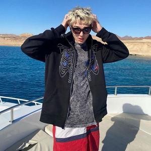 New Unisex Full Zip up Custom Oversized Cotton Hoodie Casual Full Zip Print Unisex Couple Fleece Clothing - Product Image 3