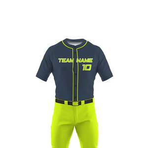 Uniforme de baseball personnalisé en gros, manches courtes, imprimé, tissu léger 100% polyester, vêtements d'équipe, logo personnalisé, kit de baseball - Product Image 4