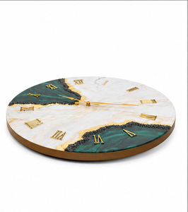 Handmade Geode Epoxy Resin <b>Wall</b> <b>Clock</b> Luxury Silent Quartz Round <b>Decorative</b> <b>Wall</b> <b>Clock</b> for Home Office Hotel - Product Image 1