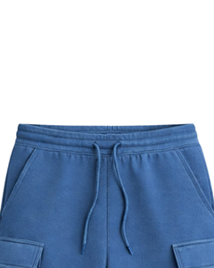 Pantalones Cortos Cargo Azul Cielo para Hombre, Cintura Elástica con Cordón, Estilo Casual Urbano, Múltiples Bolsillos, Pantalones Cortos de Verano, Logotipo Personalizado, Fabricante OEM - Product Image 4