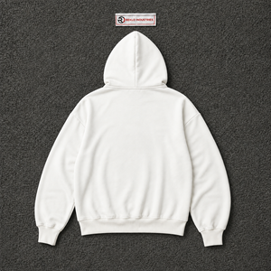 Sudadera con capucha blanca extragrande personalizada con estampado gráfico de ojos, estilo streetwear unisex, con cremallera completa, para hombre y mujer - Product Image 6