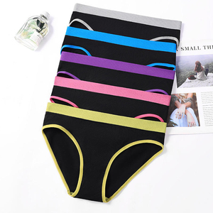 Culotte Hipster Femme Sans Couture Taille Basse en Maille Unie Teinte, Dentelle Sexy Multicolore en Coton Spandex, Séchage Rapide pour Usage Quotidien - Product Image 1