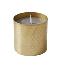 Rose Gold Unique Round Candle <b>Jar</b> with Lid Home Decoration Handmade Metal Candle <b>Jar</b> With Soy Wax - Product Image 2