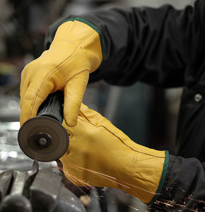 Guantes de Seguridad con Palma de Cuero Dividido Estándar para Construcción, Anticorte, Antideslizantes, Cómodos, Protectores para Soldadura y Conducción - Product Image 2