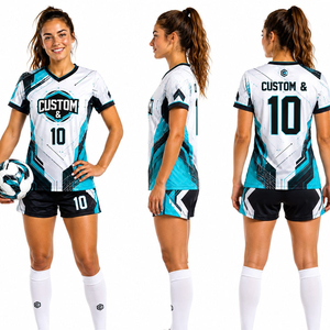 ชุดกีฬากลางแจ้งสำหรับฝึกซ้อม ชุดฟุตบอลแบบสั่งทำพิเศษ พิมพ์ลายแบบ Sublimation ชุดฝึกซ้อมฟุตบอลสำหรับผู้หญิง - Product Image 5