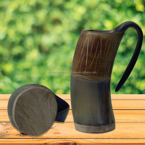 Mugs Jarl artisanaux en corne d'Inde – Célèbres mugs à boire en corne d'Inde - Product Image 5