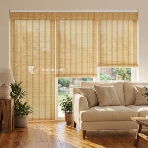 Persianas Enrollables de Bambú Natural Ecológicas Modernas, Persianas Venecianas Horizontales, Tamaño Personalizado para Sala de Estar y Decoración del Hogar - Product Image 3