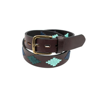 polo belt handcrafted leather waist <b>accessory</b> designed with colorful woven pattern for casual wear riding style and daily use - Product Image 6