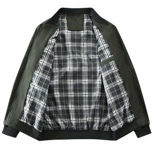 <b>Men</b> Premium Bomber <b>Jacket</b> Classic High Quality Full Zip Breathable Quick-Dry Lightweight Soft Rib Knit Trim Casual Fashion - Product Image 2