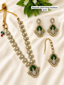 Ensemble de bijoux pour femmes Peacock, plaqué or rose, collier, boucles d'oreilles, bague, cristal CZ, accessoires de mode pour fiançailles, mariage, fête - Product Image 6