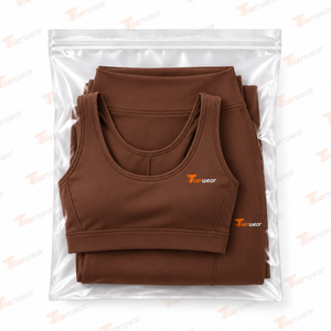 Women Yoga Set High Waist <b>Leggings</b> and Racerback Sports Bra <b>Brown</b> 2 Piece Set Breathable Spandex Polyester Full Length - Product Image 6