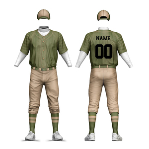 Uniformes de Béisbol Personalizados al por Mayor para Adultos, 100% Poliéster, Manga Corta, Impresos, Antibacterianos, de Secado Rápido, Transpirables, con Espacio para Logotipo Personalizado - Product Image 1