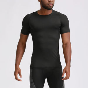 Custom <b>Compression</b> <b>Shirts</b> Men Custom logo Quick Dry Running <b>Shirts</b> Fitness Elastic Short Sleeve Gym <b>Shirts</b> Training Sportswear - Product Image 2