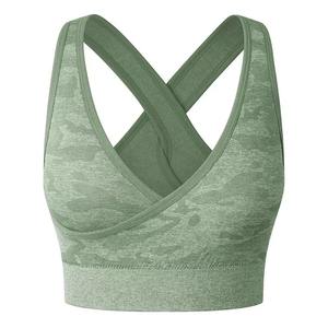 Nouvel ensemble de yoga 2 pièces pour femme, taille haute, effet froncé aux fesses, legging et pantalon en Spandex/Nylon de haute qualité, personnalisable - Product Image 1