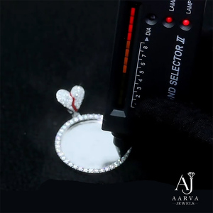Colgante de Moissanita Redondo Personalizado con Foto Estilo Hip Hop, Corazón Roto, Baño de Oro Rosa sobre Plata 925, Dije de Diamante para Joyería de Fiesta - Product Image 6
