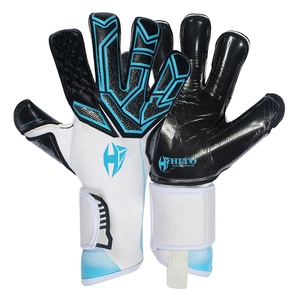 Gants de gardien de but de qualité supérieure, personnalisés, contact de la paume avant en latex, dos en latex haute mousse et enveloppe de pouce en silicone injecté - Product Image 1