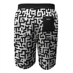 กางเกงขาสั้นชายหาดของผู้ชายพิมพ์ลายกระเป๋าโพลีเอสเตอร์แบบลำลองชุดชายหาดฤดูร้อน - Product Image 2