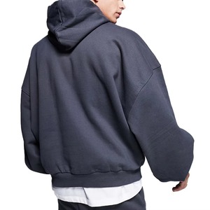 เสื้อฮู้ดดี้ทรงโอเวอร์ไซส์แบบใหม่ OEM สั่งทำได้สำหรับผู้ชาย ทรงบ็อกซี่ ไหล่ตก ปักโลโก้ได้ ผ้าเฟรนช์เทอร์รี่ หนานุ่ม - Product Image 3