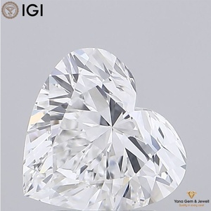 Bague spéciale pour anniversaire avec diamant CVD cultivé en laboratoire de 2,00 carats, certifié IGI, couleur D, clarté VVS1, taille cœur - Product Image 1