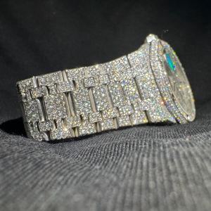 Reloj de Lujo de Acero Inoxidable con Incrustaciones de Moissanita, Cuadrado, para Negocios, a la Moda, Resistente al Agua, Colección de Relojes de Cuarzo - Product Image 1