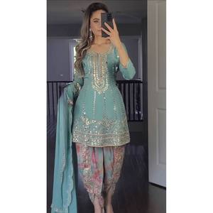 Nuevo diseñador Party Wear Look Top ,Dhoti Salwar y Dupatta UC- 1138 - Product Image 1